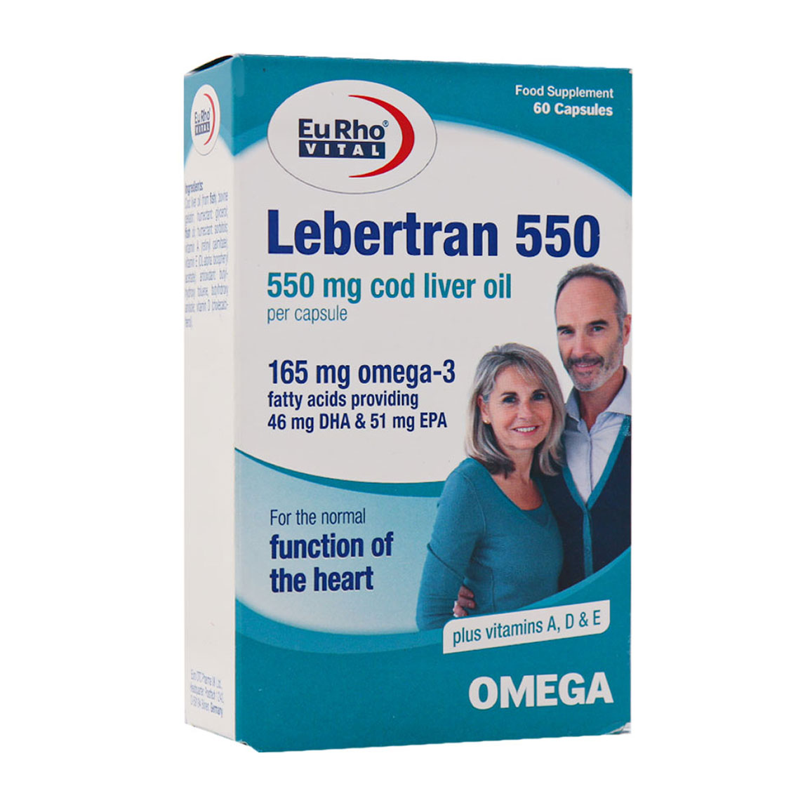 کپسول امگا 3 مدل Lebertran 550 بسته 60 عددی