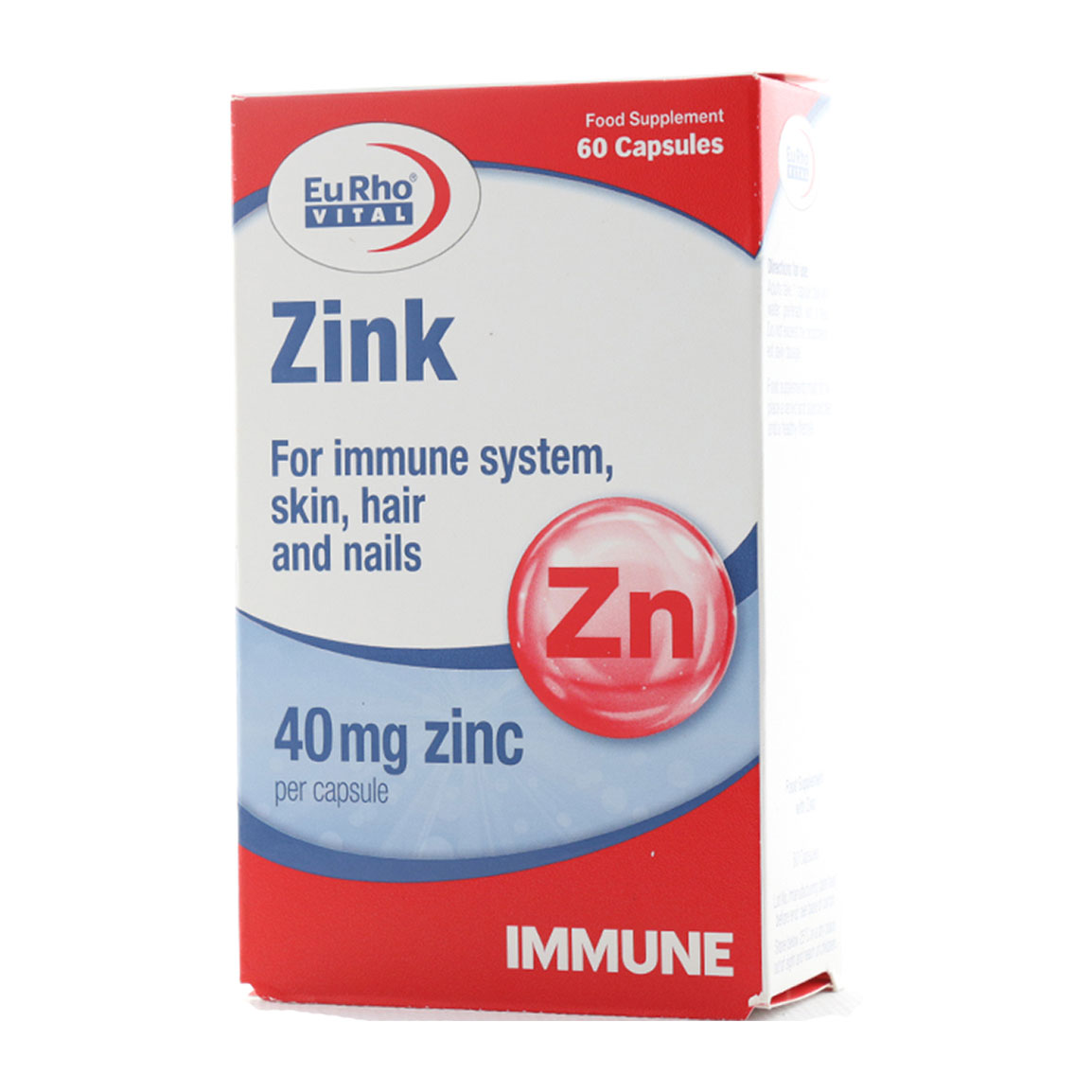 کپسول زینک 40 میلی گرم بسته 60 عددی