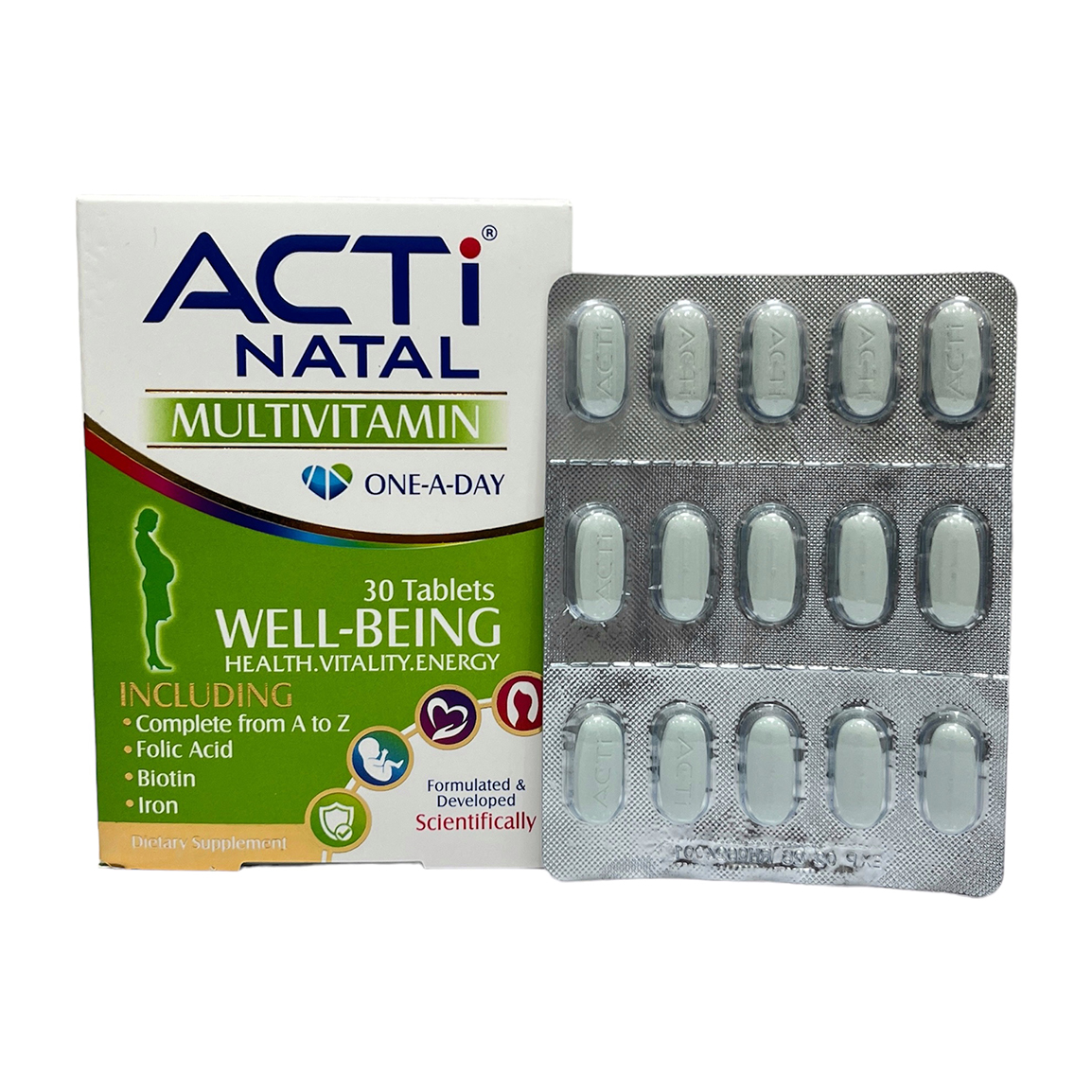 قرص مولتی ویتامین مدل اکتی ناتال بسته 30 عددی