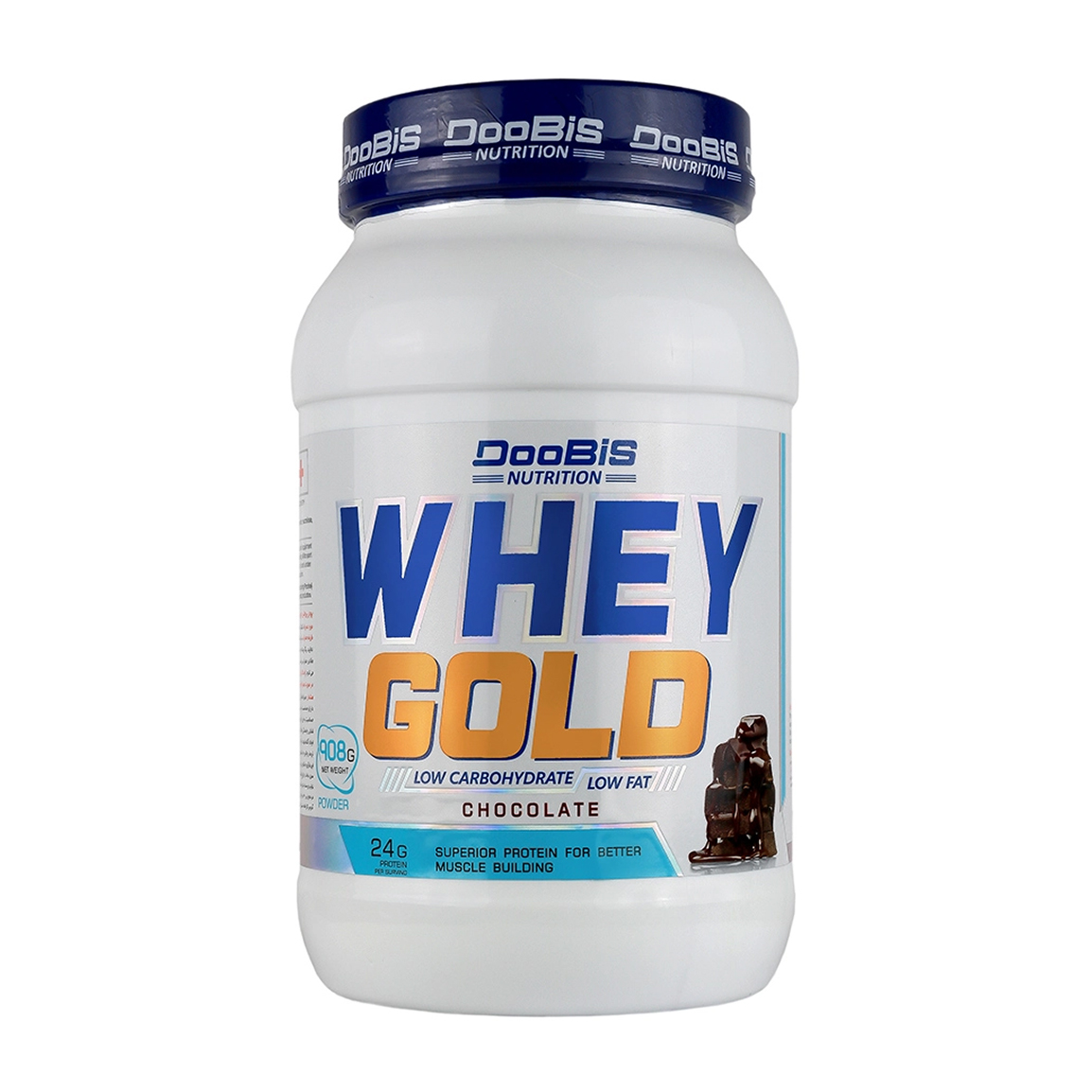 پودر وی گلد با طعم شکلات وزن 908 گرم