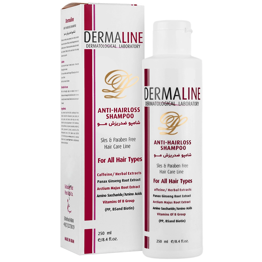 درمالاین شامپو ضد ریزش 250 میلی لیتر