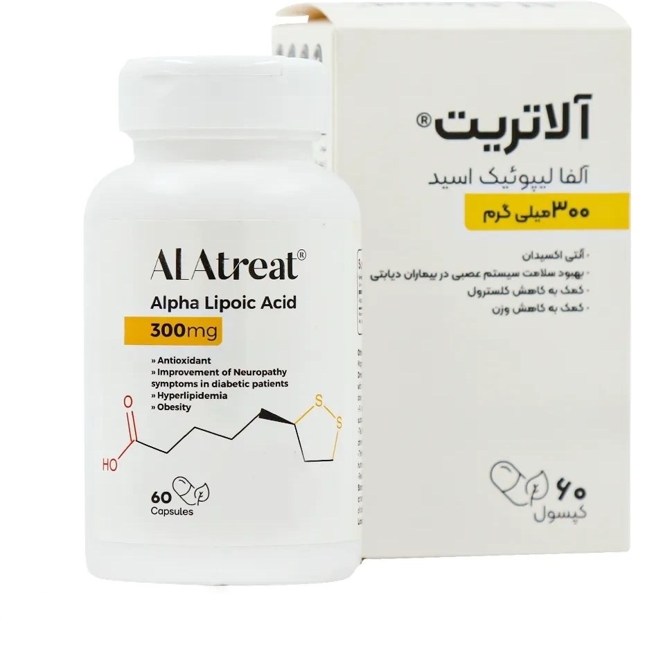 کپسول آلاتریت آلفا لیپوئیک اسید 300 میلی گرم ۶۰عددی