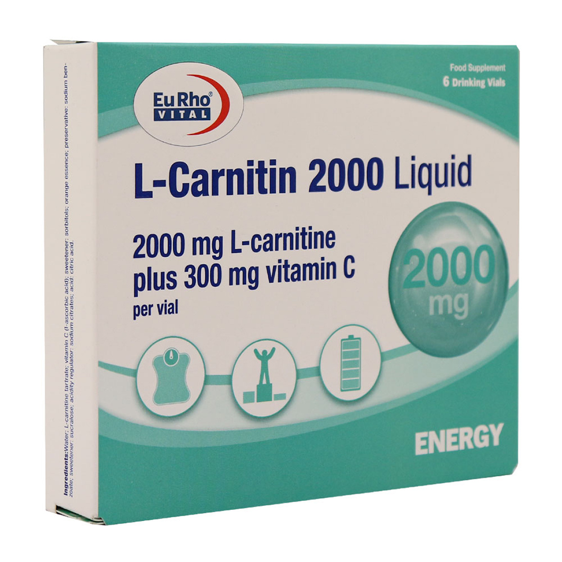 ویال ال کارنیتین با طعم پرتقال بسته 6 عددی