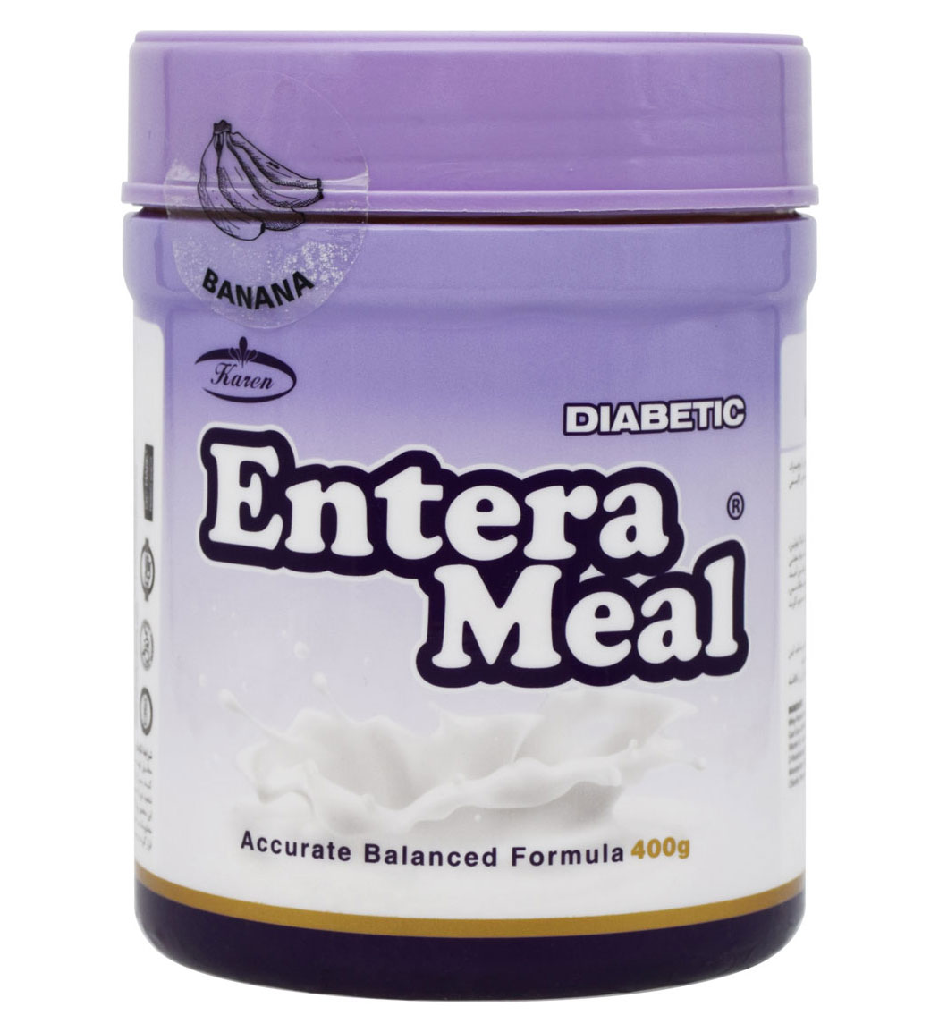 پودر Entera Meal دیابتی طعم موز وزن 400 گرم