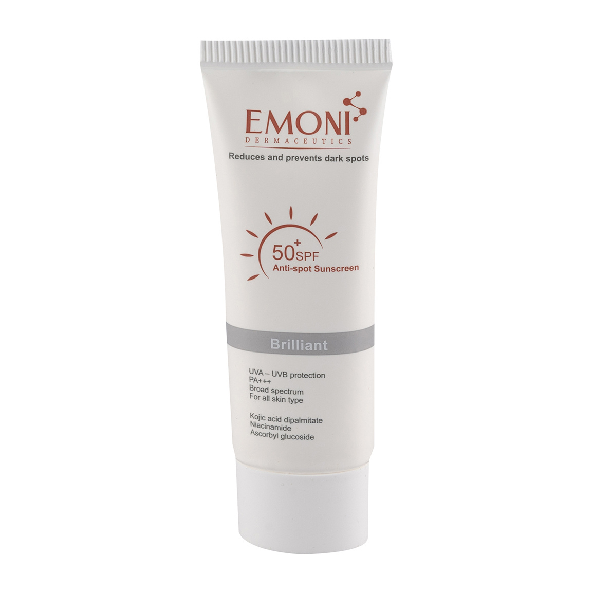 کرم ضدآفتاب بی رنگ  با SPF50 مناسب پوست دارای لک حجم 50 میلی لیتر