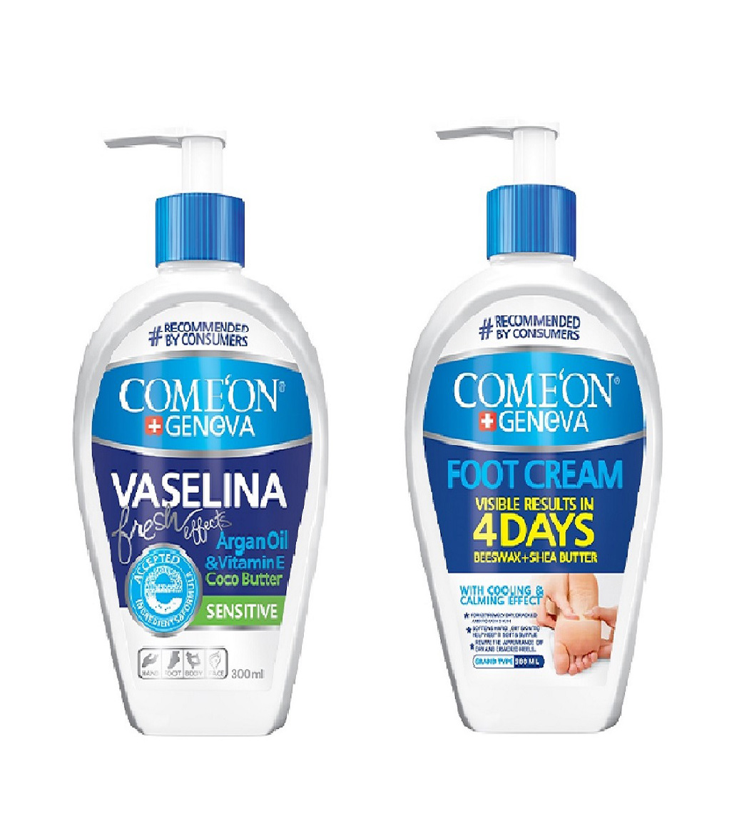 پک کرم ترک پا خنک کننده و آرامش بخش و کرم وازلین