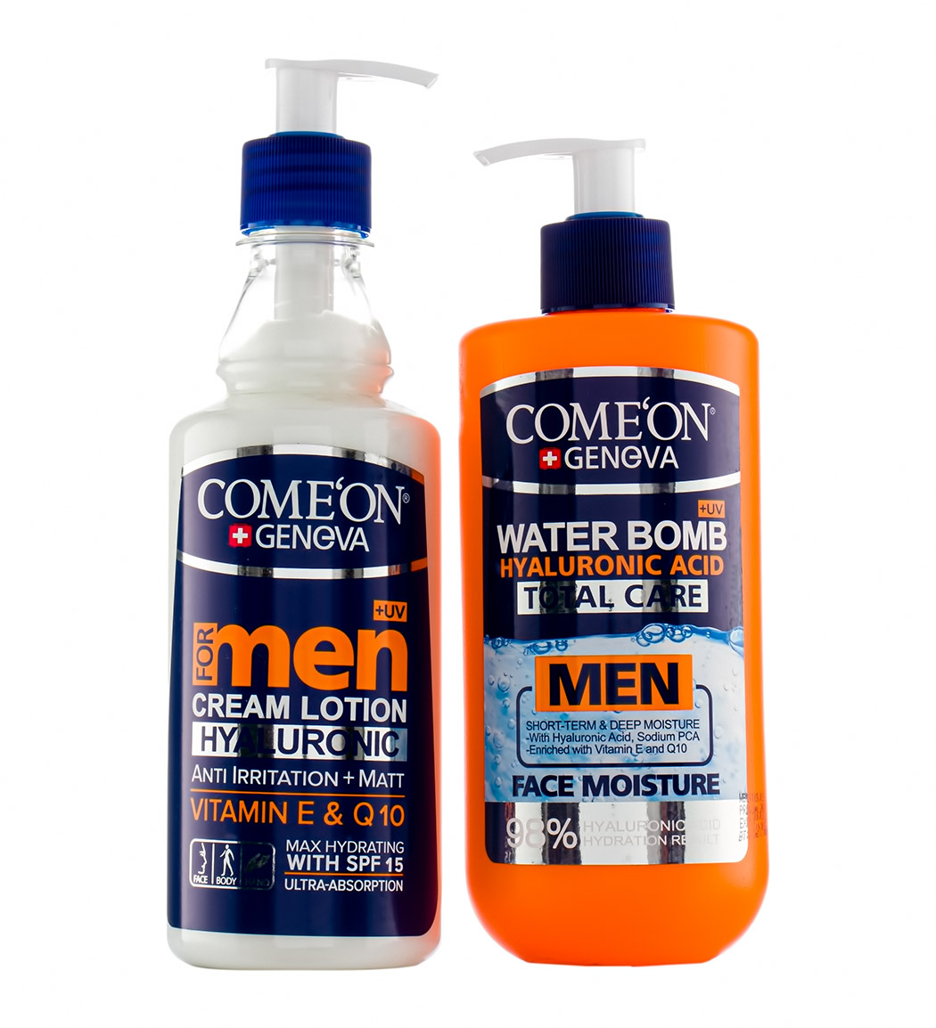 پک بمب آبرسان SPF15 مردانه 500میل به همراه  کرم دست و صورت SPF15 آقایان 400میل