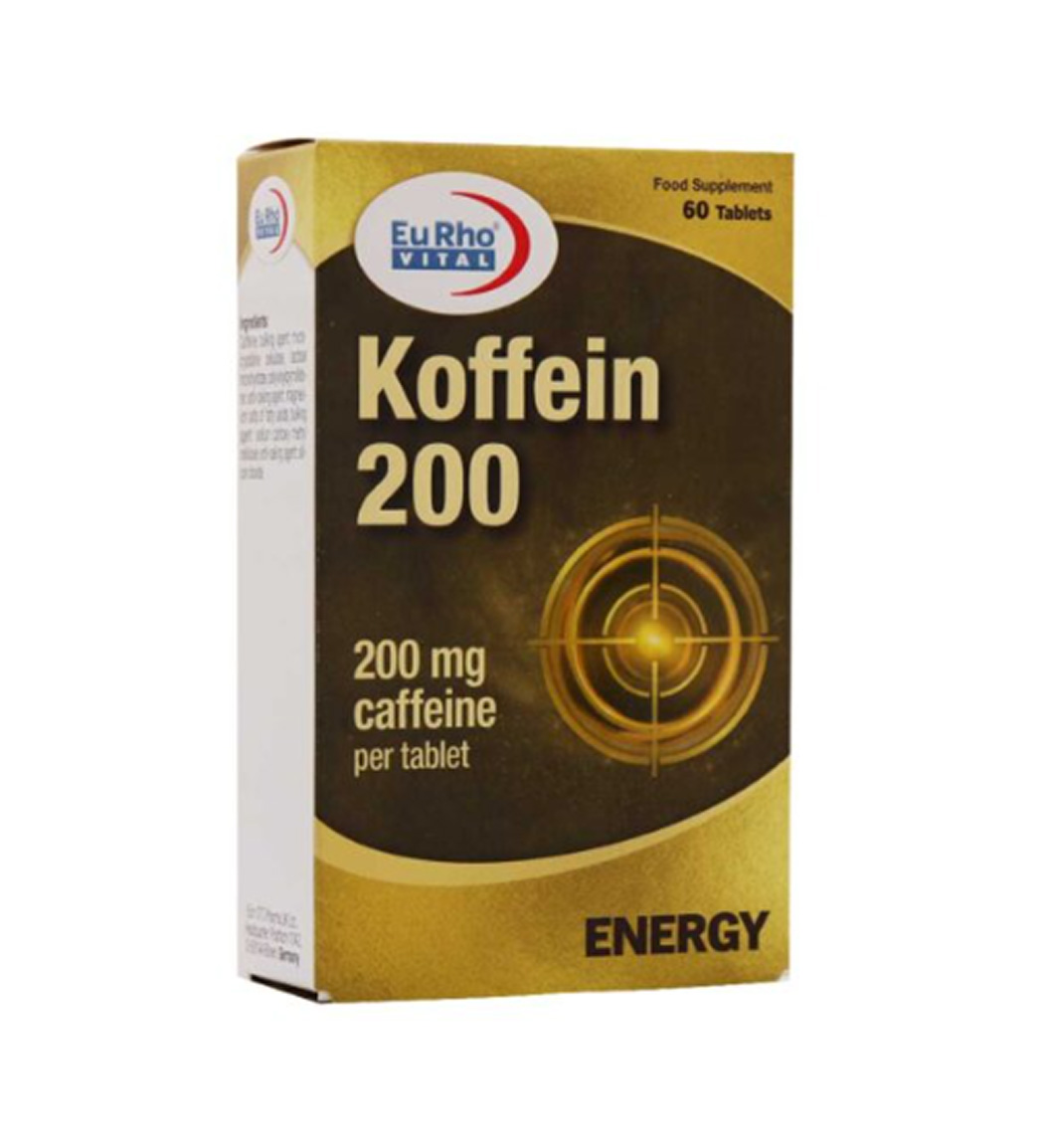 قرص کافئین 200 میلی گرم بسته 60 عددی